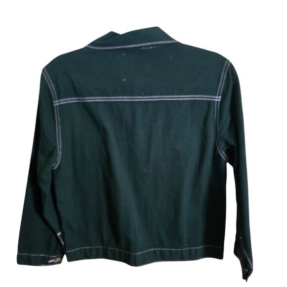 Unif NWT Denim Jacket Holy Green 3/4 Sleeve ASO TV 911/ Scream/The Fosters SizeS - Picture 3 of 16